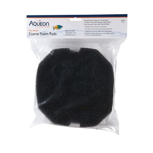 Aqueon Canister Filter Media Foam Pad, Black, Medium/Large