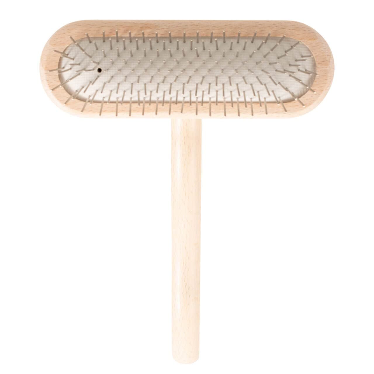 Chris Christensen Mini Grooming Brush - Comfortable High-Grade Stainless-Steel Rounded and Polished Pins - Removes Long & Loose Hair from Dogs & Cats
