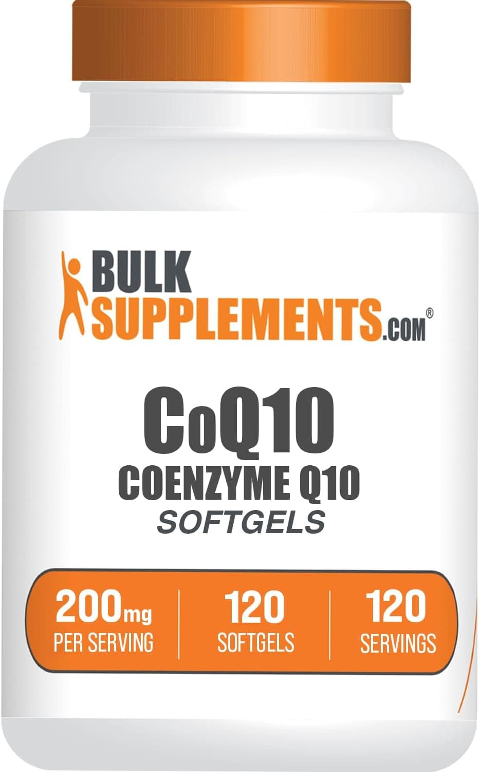 BulkSupplementscom CoQ10 200mg Softgels for Heart Health Coenzyme Q10 200mg Supplement Gluten Free 1 Softgel per Serving 120 Count Pack of 1