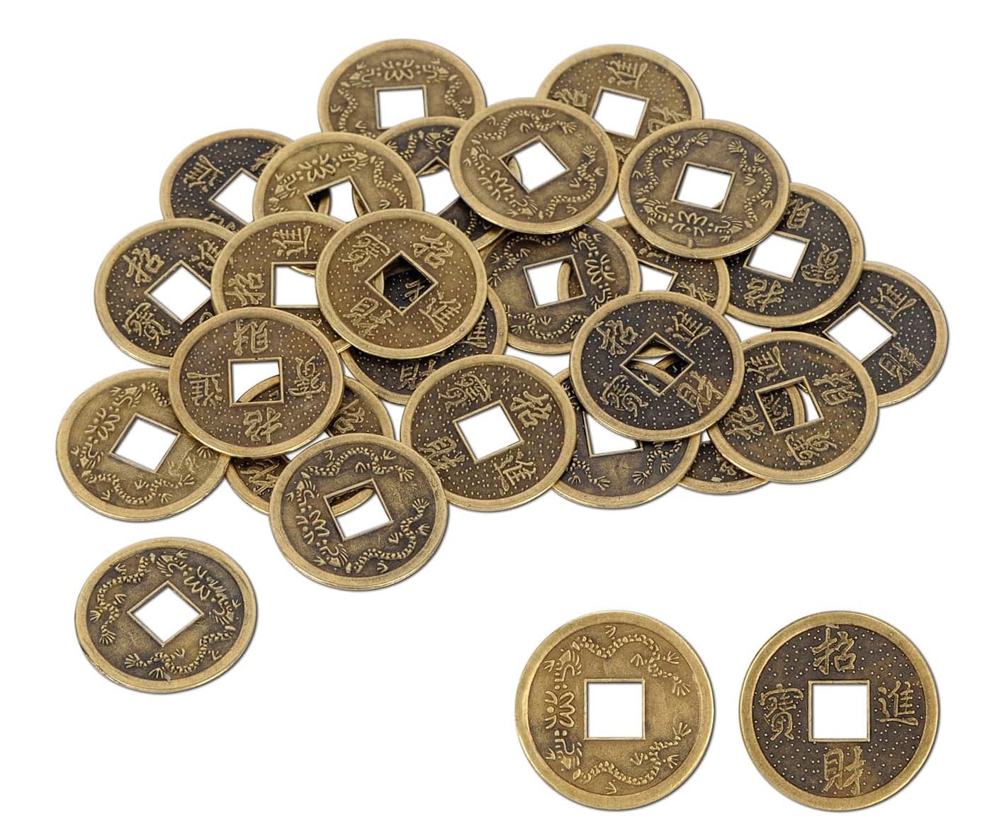 Beistle 57856 Authentic Chinese Good Luck Coins 1 Inch 25 Coins in Package