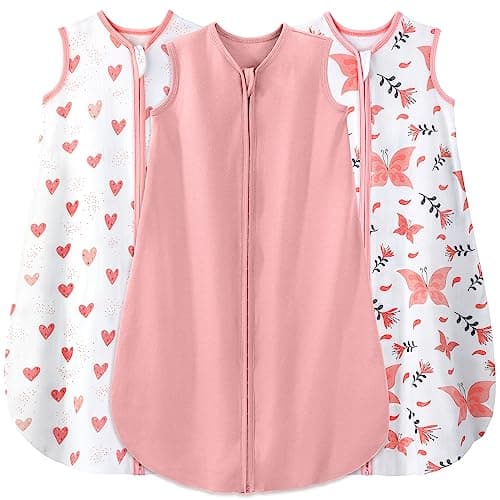 Yoofoss Baby Sleep Sack 612 Months Baby Wearable Blanket 100 Organic Cotton 2Way Zipper TOG 05 Toddler Sleeping Sack Lightweight Sleep Sacks for BabiesMedium