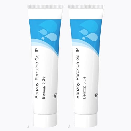Salve Benxop 5 Benzoyl Peroxide Gel 20 g 070 oz Pack of 2 Topical Skincare Gel for OilProne and Congested Skin