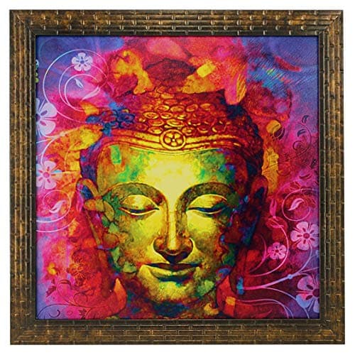 Indianara Lord Budha Paintings (1566) Without Glass 13.8 X 13.8 inch
