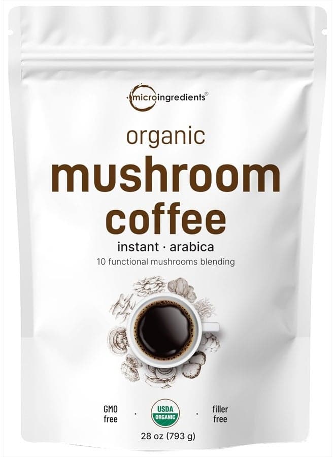 Organic Mushroom Coffee, Instant-Arabica, 28 oz