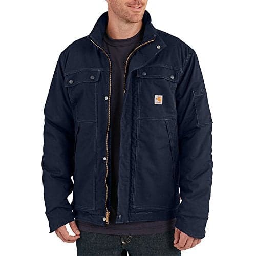 Carhartt Men's Flame-Resistant Full Swing Quick Duck Coat-Dark Navy-Medium