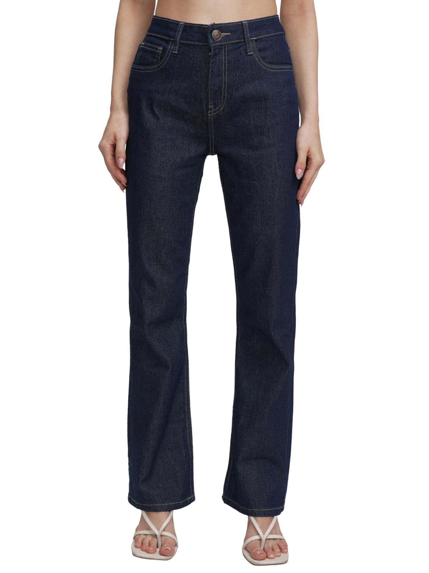 Tokyo Talkies Women’s High-Rise Bootcut Stretchable Jeans | Sleek, Retro Style & Versatile | Perfect for Casual & Chic Outfits | Jeans for Women
