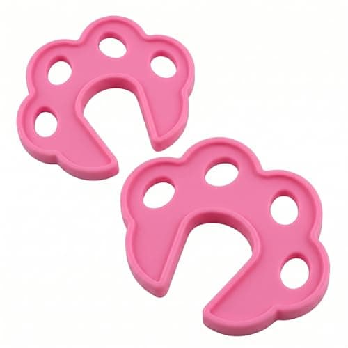 Safe-O-Kid 2 Pcs Silicone Door Stopper for Baby Safety, Door Slam Stopper Made with 100% Pure Silicone, BPA Free, Finger Pinch Door Guard for Kids & Pet or Child from Getting Locked in Room - Pink