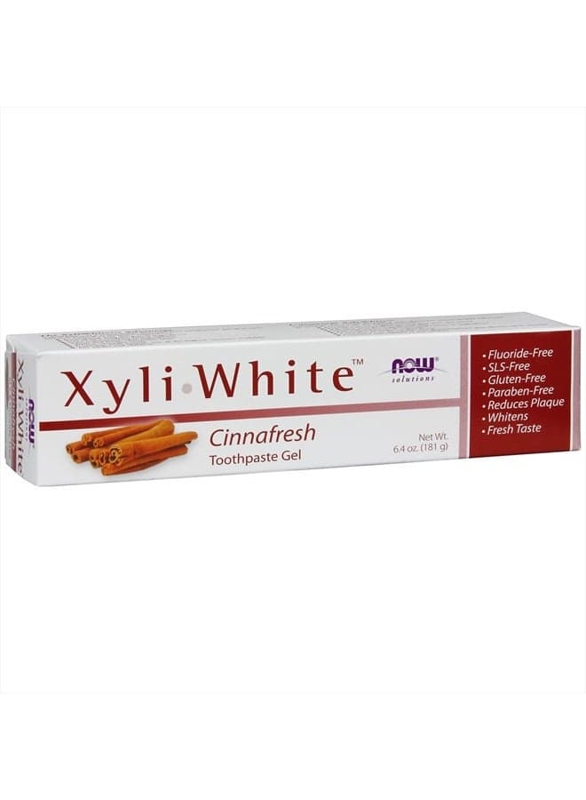 Solutions, Xyliwhite™ Toothpaste Gel, Cinnafresh, Cleanses and Whitens, Clean and Fresh Cinnamon Taste, 6.4-Ounce