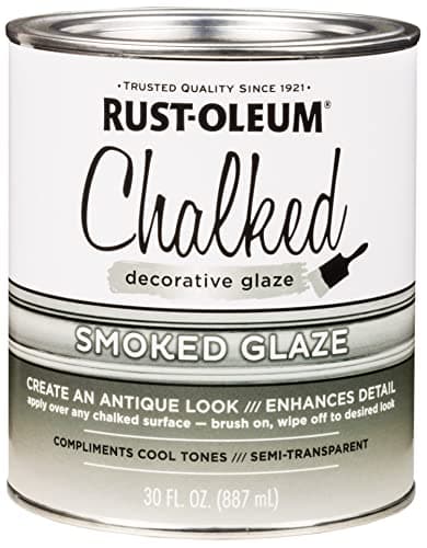Rust-Oleum 315883 Chalked Decorative Glaze, 30 oz, Semi-Transparent Smoked