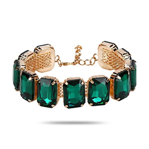 YouBella Valentine Gift for Girlfriend/Wife Jewellery Crystal Bangle Bracelet For Girls and Women (Green)