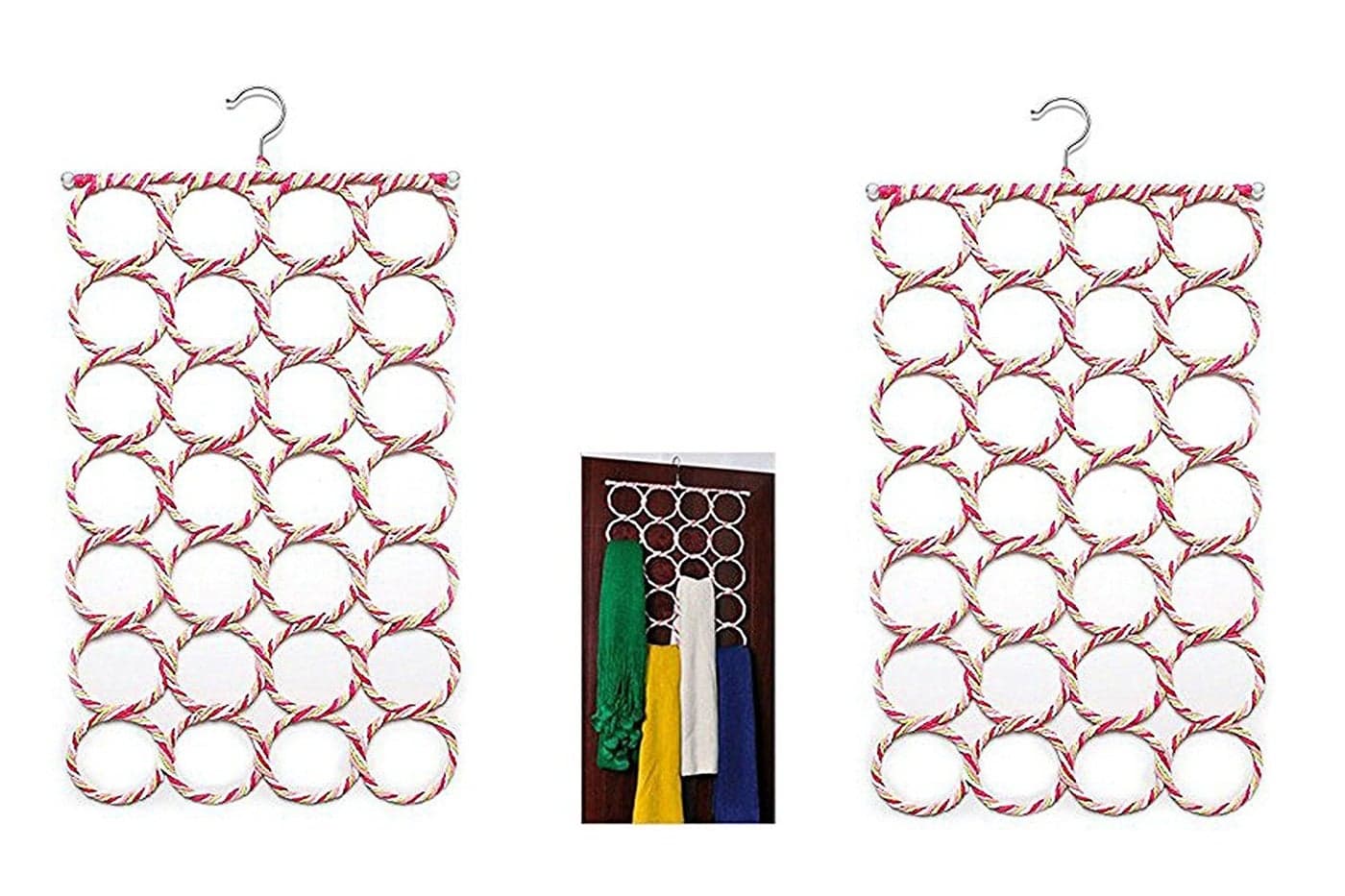 House of Quirk 28 Slot Scarf Hanger Organizer-Set of 2