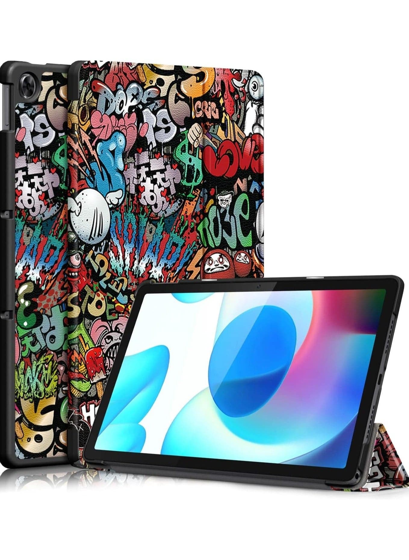 Premium PU Leather Slim Flip Case for Realme Pad 10.4 Inch 2021 Resistant to Dirt and Drops Protective Shell Cover