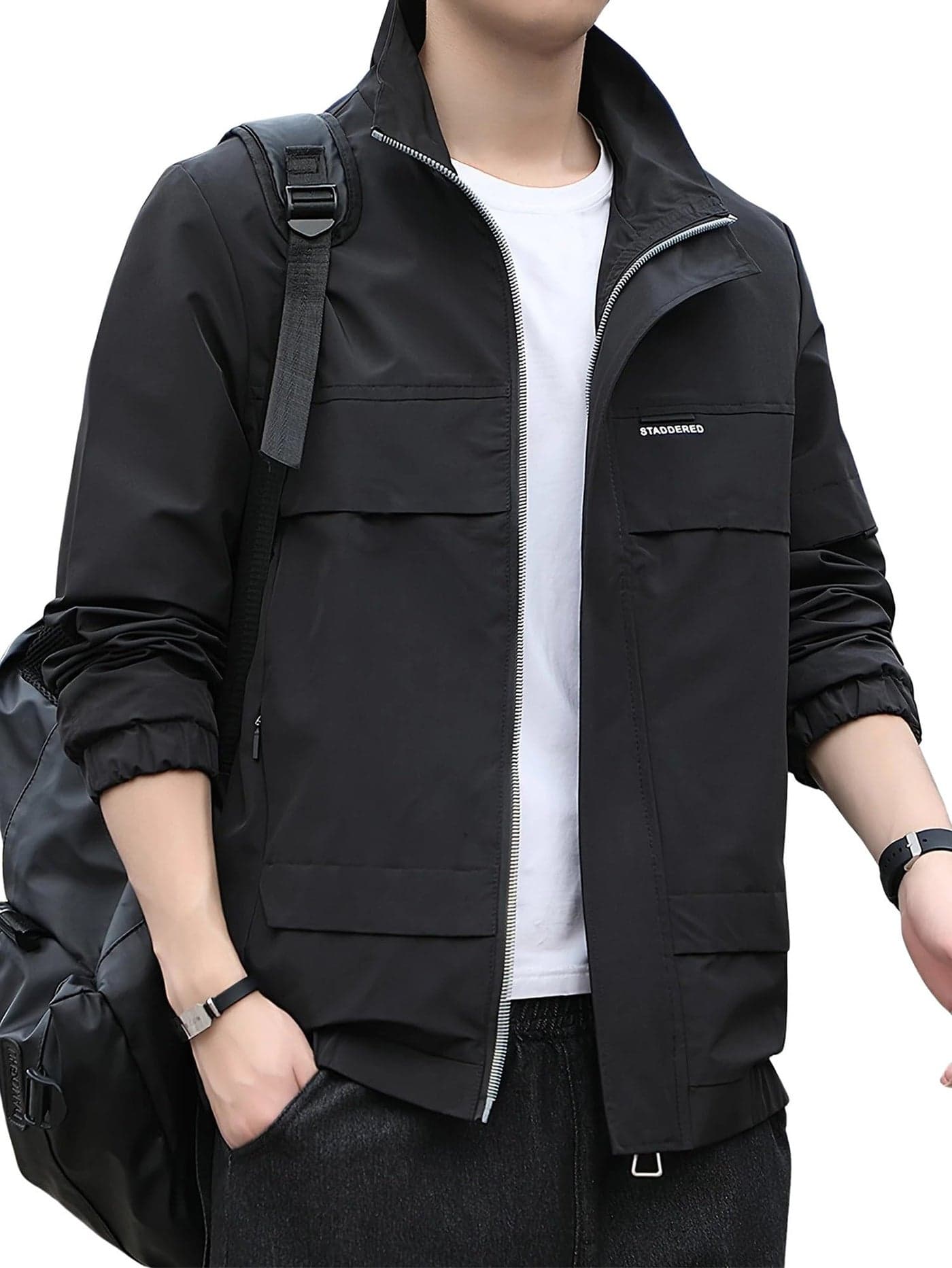 Lymio Jackets || Jacket for men || Lightweight Outwear Jacket (J-10-Black-S)