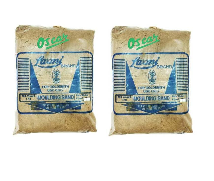 OSCAR Molding Sands Using for Jewellery Making Casting Or Goldsmith and Hobby Crafts SandBrown Pack of 2Kg
