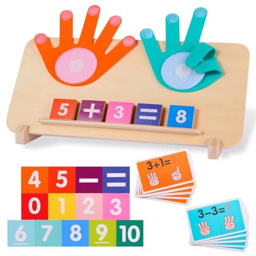 Montessori Toys for 35 Year Old Educational Math Manipulatives Learning Toys for Toddlers 35 Years Number Counting Blocks for Kids Homeschool Kindergarten Supplies Boys Girls Birthday Gifts