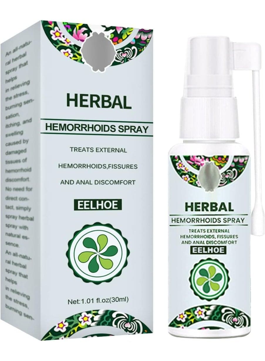 Natural Herbal Hemorrhoids Spray - External and Internal Hemorrhoids Treatment with 100% Natural Herbal Extracts Formula
