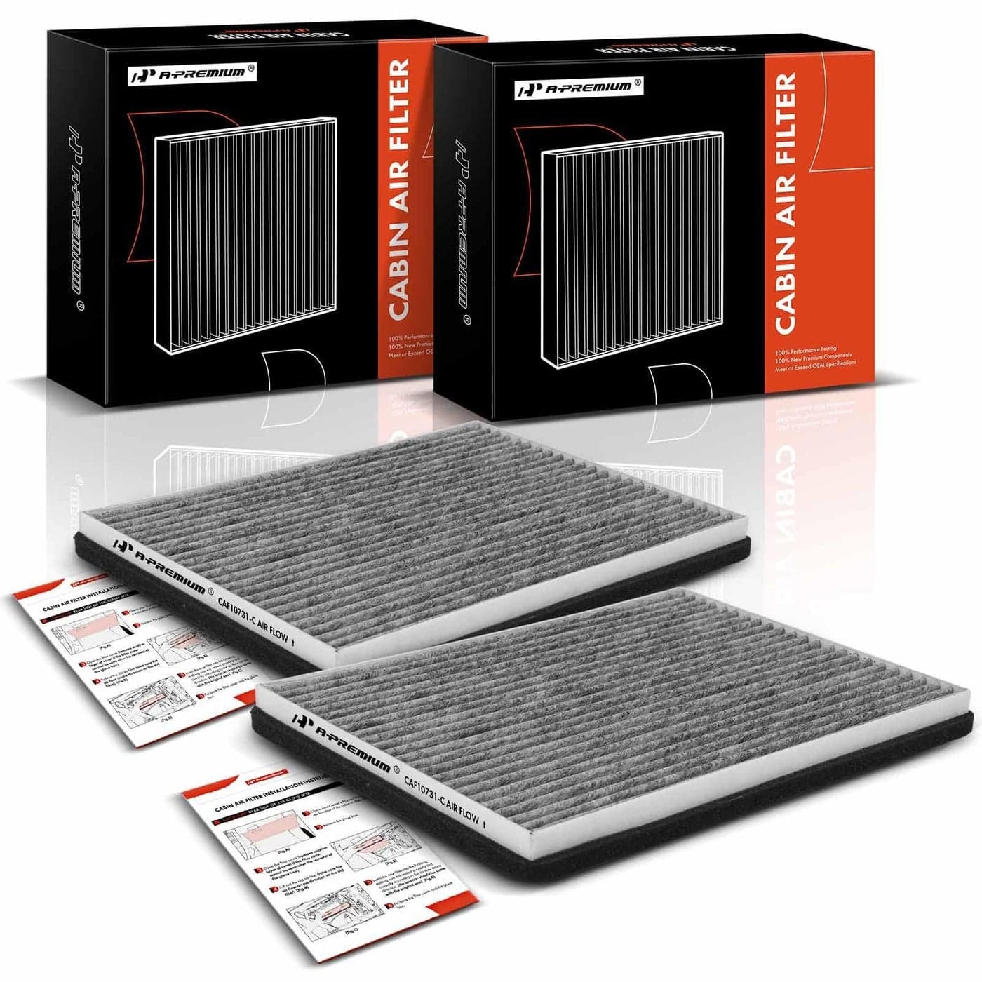 APremium 2PC Cabin Air Filter with Activated Carbon Compatible with Suzuki Grand Vitara 20062013 24L 27L 32L Replace 9586154J00