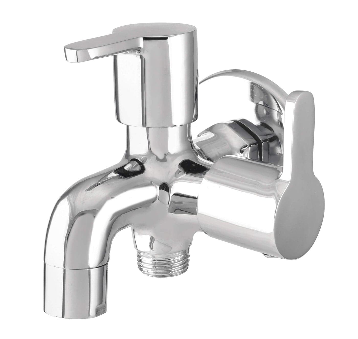 10X Bib Cock Two Way BC-9876 for Bathroom/Kitchen, Brass, Chrome, Silver