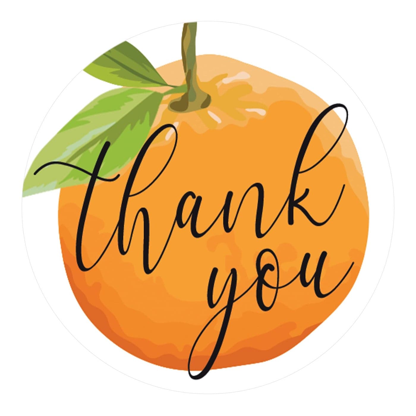 Little Cutie Baby Shower Thank You Stickers 40 Count Orange Theme Labels for Baby Shower or Gender Reveal Party Favors Envelopes and Treat Bags
