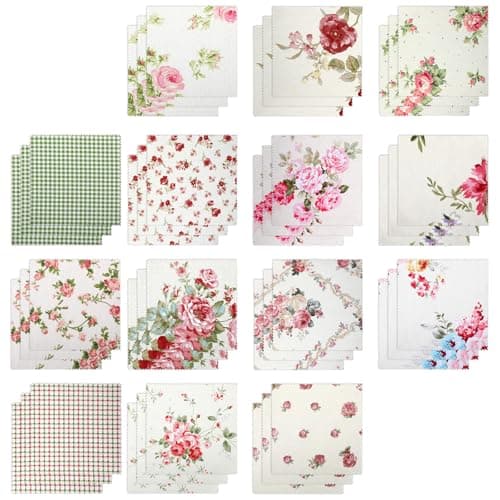 42Pcs Layer Cakes 10 Inch Squares for Quilting Cotton Fabric Squares PreCut 10x10 Inch Layer Cake Fabric Quilting Supplies for Sewing Patchwork