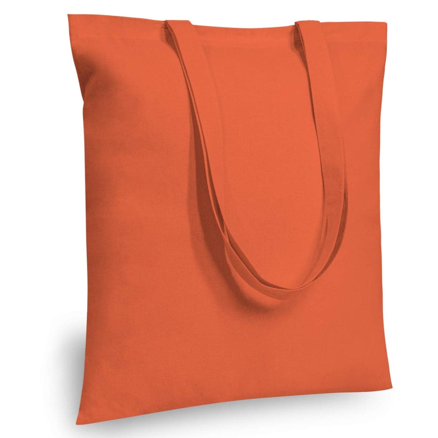 TOPDesign 12Pack Economical 16x15 Orange Cotton Tote Bag Lightweight Medium Reusable Grocery Shopping Cloth Bags Suitable for DIY Advertising Promotion Gift Activity