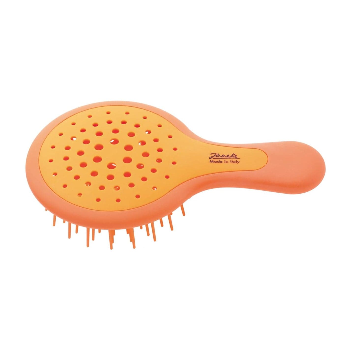 Janeke Silicone Bag Fluo Hair Brush Orange