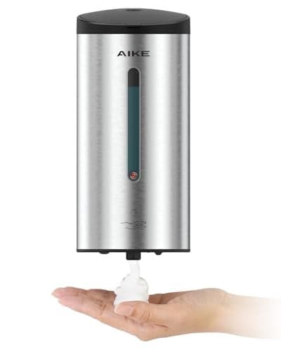 AIKE Wall Mount Automatic Foam Soap Dispenser 25 OZ Commercial Large Capacity Stainless Steel Model AK1205FABrushed