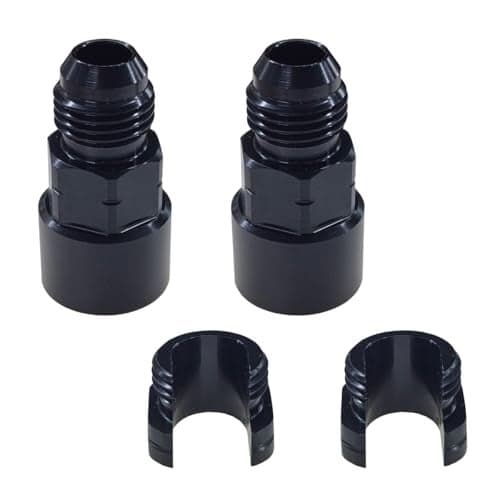2PCS 6AN Male to 38 EFI Fuel Line Fitting Quick Disconnect Female EFI Fuel Adapter Connector Aluminum Push on Fuel Rail Fitting Universal Modification Accessories for Most Cars 38