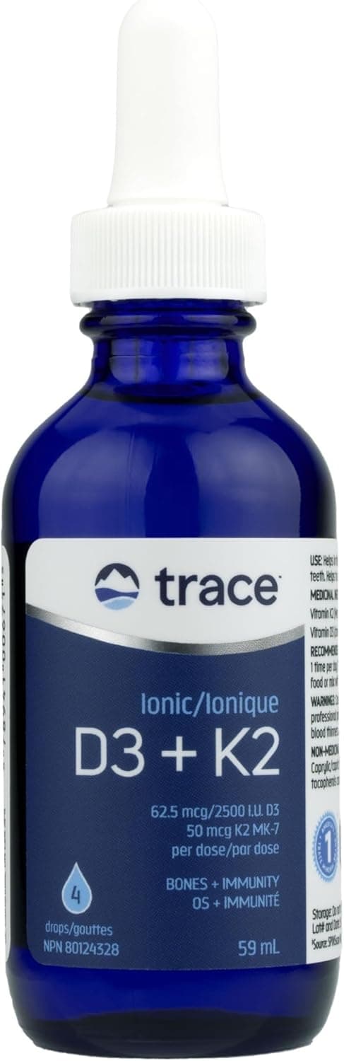 Liquid Ionic Vitamin D3 + K2 Supplement for Adults