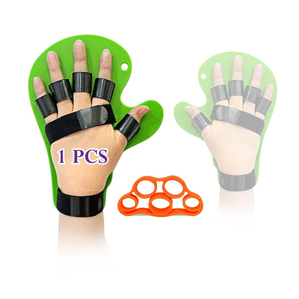 Hand Brace Resting Hand Splint Finger Stroke Recovery Equipment Straightener Extender Therapy Equipment with Finger Support Fit Right or Left Hands