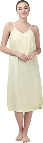 BLAZON Women's Cotton Hosiery Solid Maxi Sublime Night Dress (13005 Olivine_01_L_Olivine_L)