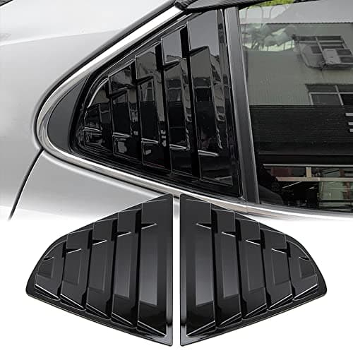 Dreamseek Rear Side Window Louvers for Toyota Camry 2018 2019 2020 2021 2022 2023 ABS Air Vent Racing Style Scoop Cover Blinds (Glossy Black)