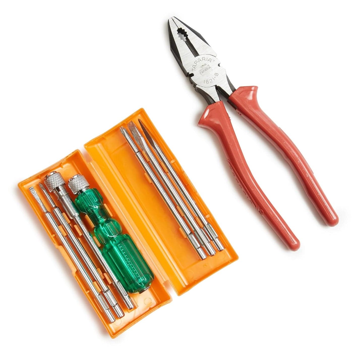 Taparia TK-064 840, 1621-8 Screwdriver Set & Combination Plier 8" Set