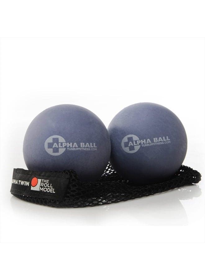 – Alpha Twin Set in Tote | Larger Sized Yoga Massage Therapy Balls | Deep Precision Rolling, Myofascial Release and Pain Relief for Upper & Lower Back, IT Band, QL, Hamstrings, Glutes