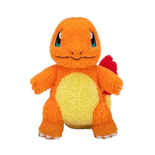 Pokemon Cuddly Charmander Plush 8Inch Soft Shaggy Plush with Authentic Details
