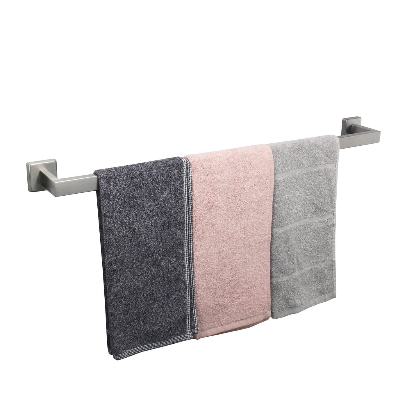TocTen Bath Towel Rack Square Base Thicken SUS304 Stainless Steel Towel Bar for Bathroom Bathroom Accessories Towel Rod Heavy Duty Wall Mounted Towel Holder Brushed Nickel 30
