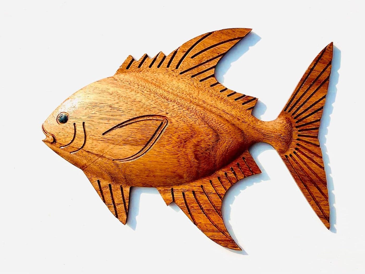Wooden Fish Sculpture Fish Lover Animal Handmade Wood Carving Hand Carved Ornament Housewarming Home Decor Room Decor Gifts
