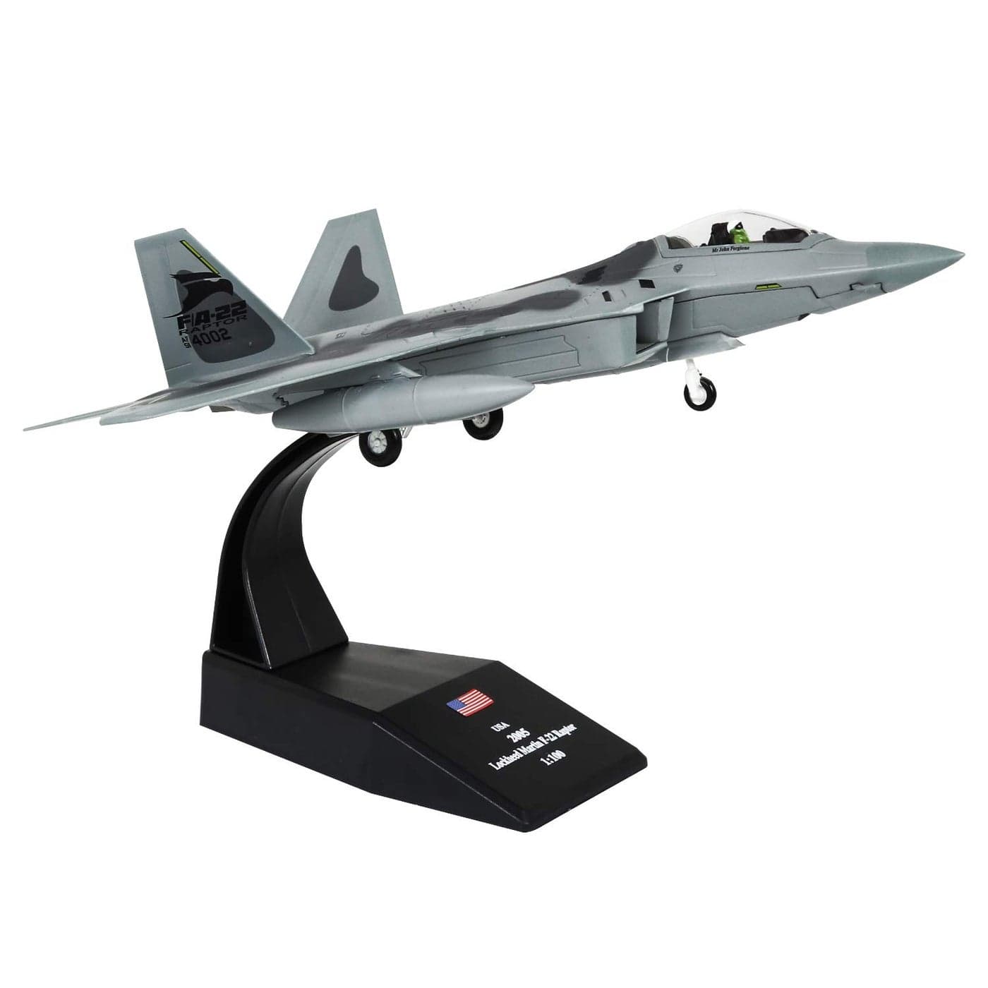 HANGHANG 1/100 Scale F-22 Raptor Fighter Attack Plane Metal Fighter Military Model Fairchild Republic Diecast Plane Model for Commemorate Collection or Gift