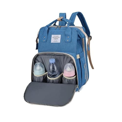INDIROCKS Diaper Bag Backpack Foldable Mummy Bag bagpack Waterproof, Washable for Girls and Boys-Dark Blue