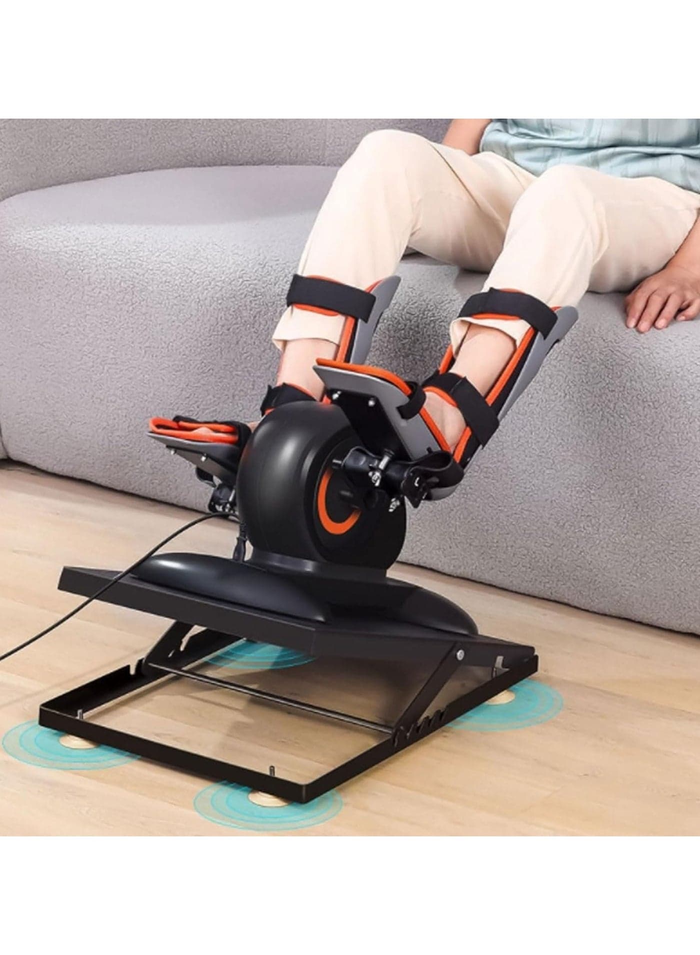 Pedal Exerciser Under Desk Bike Pedal Exerciser with Electronic Display for Legs and Arms Exercise, Fully Assembled Electric Exercise Pedal Rehabilitation Exercise Equipment for the Elderly Exercise Bike