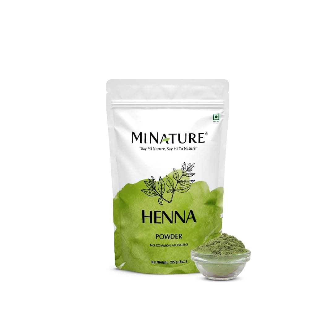 mi nature Henna Powder Lawsonia inermis Natural Hair Color Mehandi Powder for Hair from Rajasthan Presevative Free 226gm 797Oz