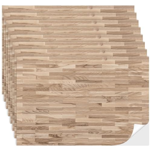 Flutesan 24 Pcs Miniature Dollhouse Wallpaper and Flooring Peel and Stick Mini DIY Self Adhesive Dollhouse Accessories 827 x 1169 Inch Natural Style