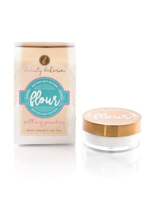 Flour Setting Powder for Foundation, Loose Face Powder Makeup, Perfect for Oily Skin, Long-Lasting Matte Finish, Ideal for Baking and Blurring, 0.5oz, Rice (White)
