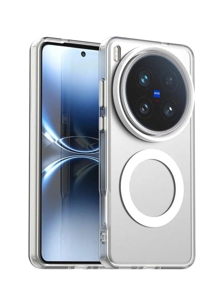 Transparent Protective Case Compatible with VIVO X200 Ultra 5G Supports Magnetic Security Military-Grade Shock Protection Anti-Yellowing Magnetic Classic Hybrid Case