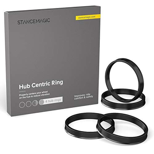 Hubcentric Rings Pack of 4 715mm ID to 83mm OD Black Poly Carbon Plastic Hubrings Compatible with Jeep Dodge Chrysler with 715mm Hubs and 83mm Bore Wheels