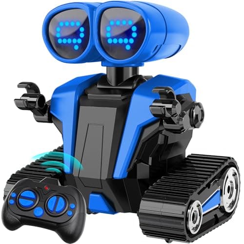 MindPal Robot Toys for Boys Girls with AutoDemonstration Robots for Kids Remote Control Kids Robot Rechargeable with LED Eyes Smart Robot Age 3 Years and Up Blue