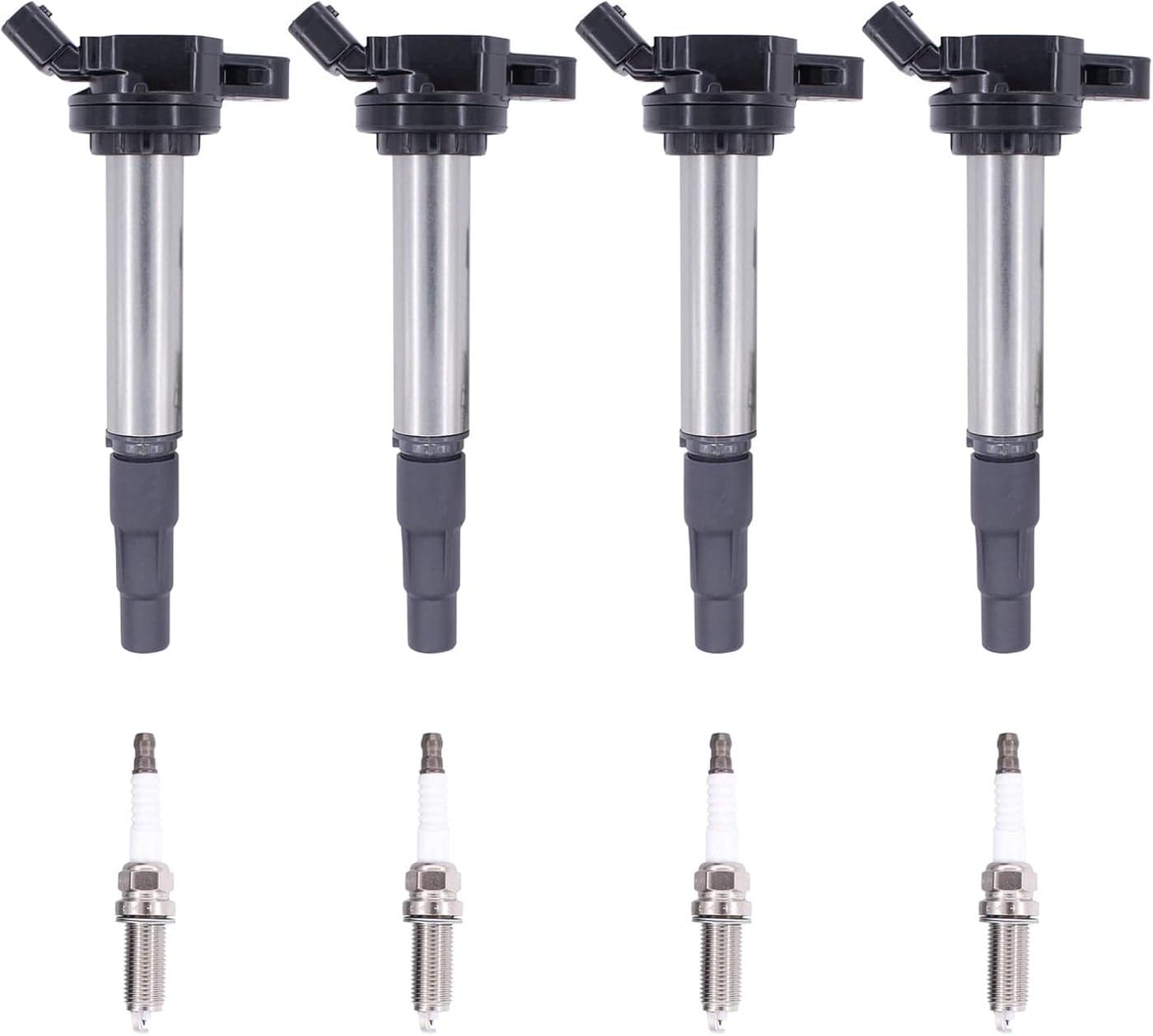 MOTOKU Ignition Coil and Spark Plug Set for Toyota Corolla, Matrix, Prius