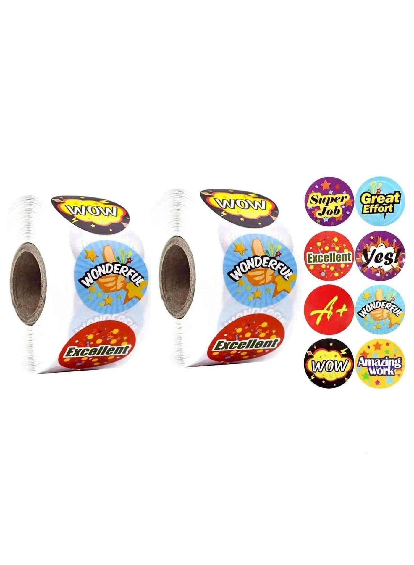 1000 Pieces Mini Motivational Reward Stickers for Kids Teachers Classroom 2 Rolls