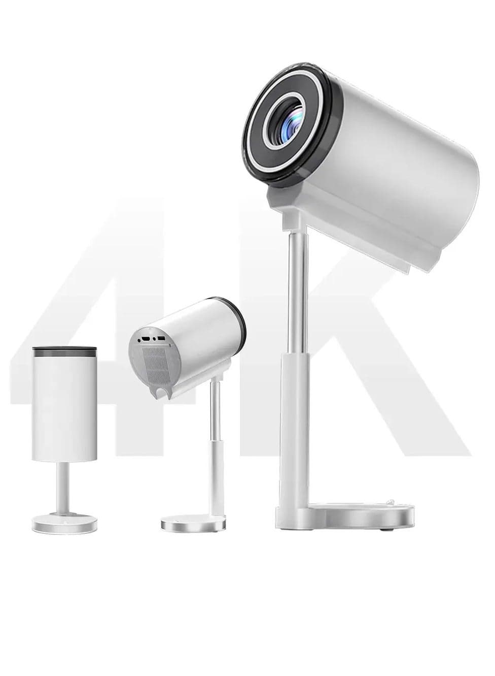 Ultra HD Smart Projector, 4K Video Resolution, Wi-Fi Connectivity, Bluetooth, Compatible With Android/iOS/Windows/TV