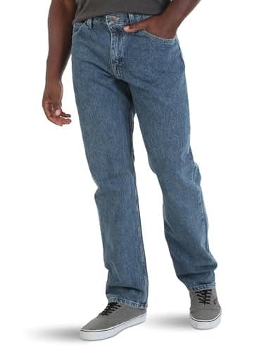Classic 5-pocket Relaxed Fit Cotton Jean, Vintage Stonewash, 35W x 32L